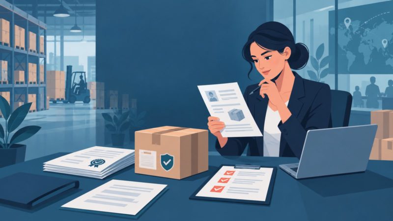 Покупатель проверяет документы и товар нового B2B-поставщика